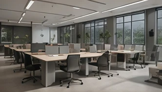 M&oacute;veis para espa&ccedil;os de trabalho de escrit&oacute;rio aberto