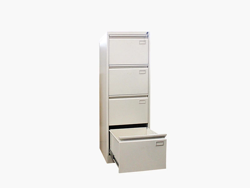 Arquivo vertical de 4 gavetas com fechadura para armazenamento de documentos de escrit&oacute;rio