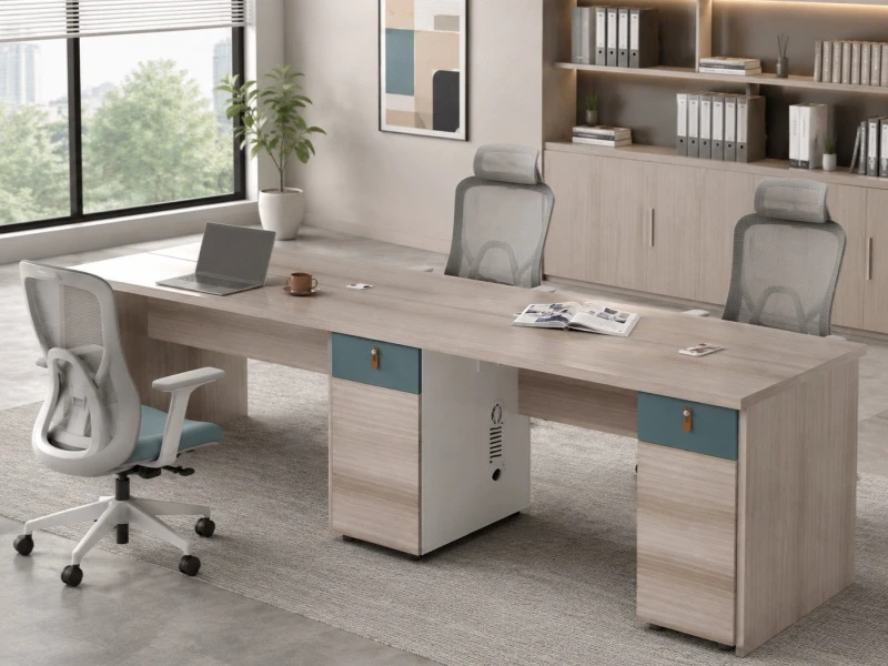 Mesa de computador moderna com gabinete lateral - LP-A0912