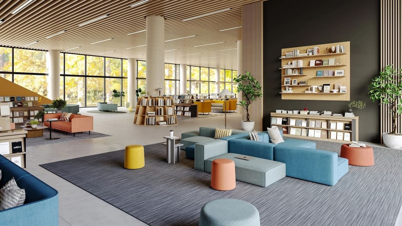 Solução de móveis de escritório para a Biblioteca Pública de Shenzhen Futian