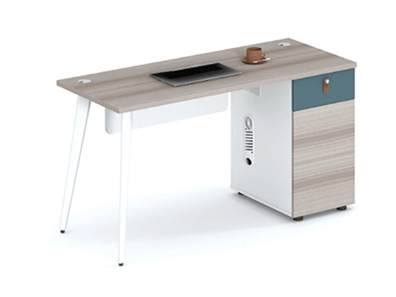 Mesa de computador moderna com gabinete lateral - LP-A0912