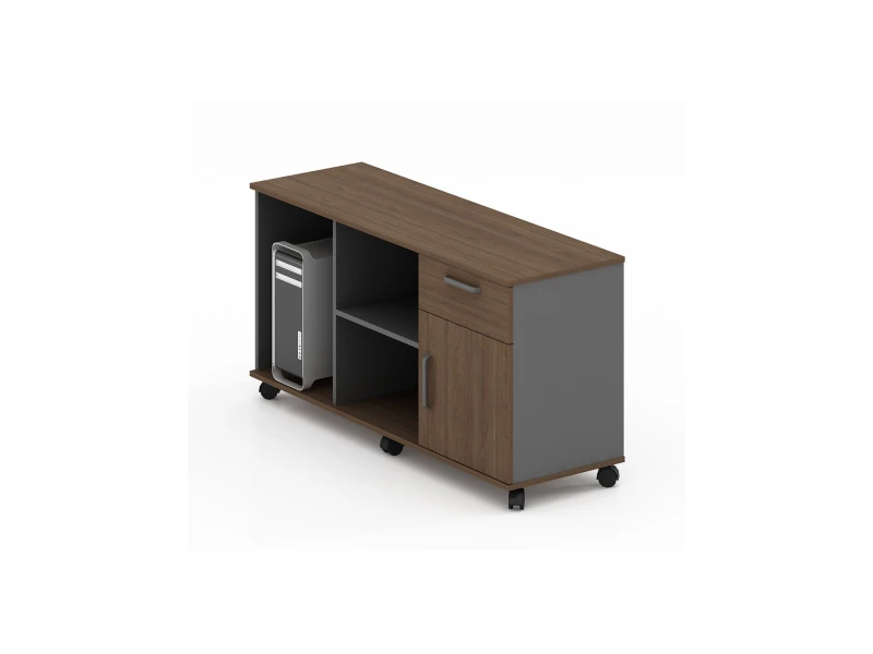 Mesa de escrit&oacute;rio moderna para gerente com gabinete lateral m&oacute;vel - TS-B1608