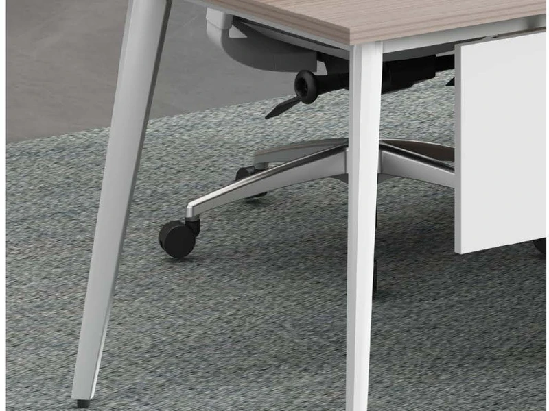 Mesa de escrit&oacute;rio executiva moderna com arm&aacute;rio lateral - LP-B0120