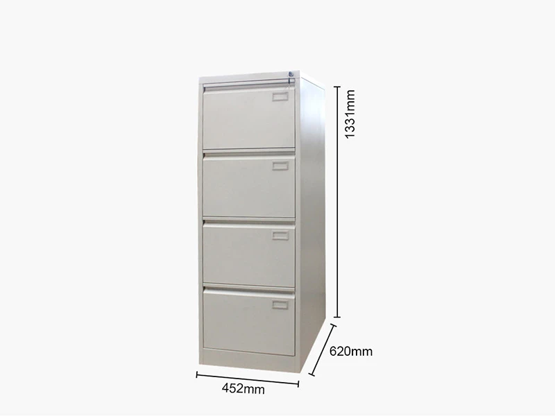 Arquivo vertical de 4 gavetas com fechadura para armazenamento de documentos de escrit&oacute;rio