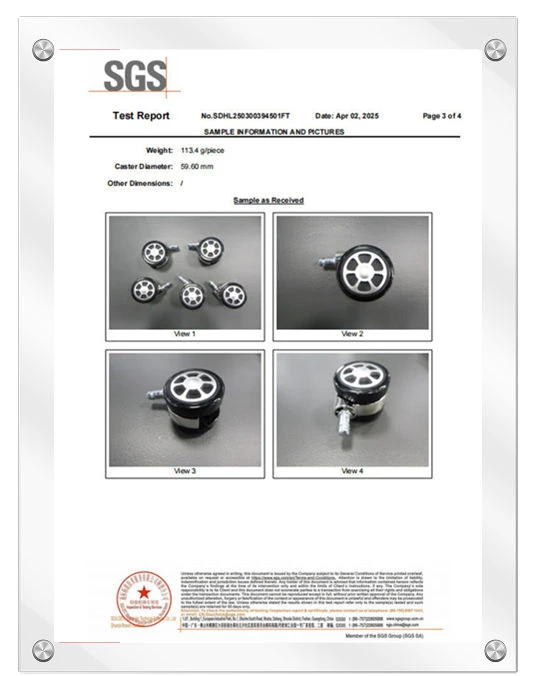 Certificado SGS do rod&iacute;zio