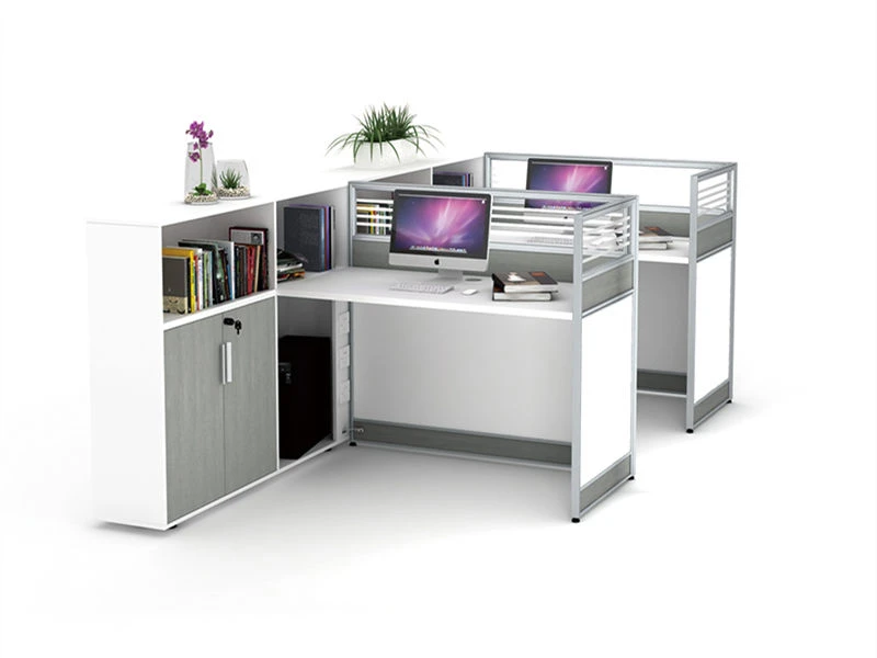 Cub&iacute;culos modulares para esta&ccedil;&otilde;es de trabalho de escrit&oacute;rio com armazenamento lateral integrado