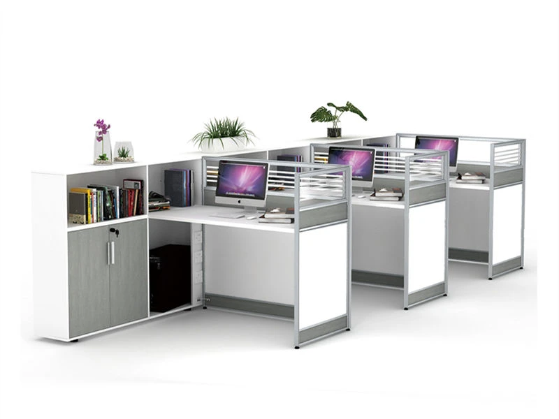Cub&iacute;culos modulares para esta&ccedil;&otilde;es de trabalho de escrit&oacute;rio com armazenamento lateral integrado