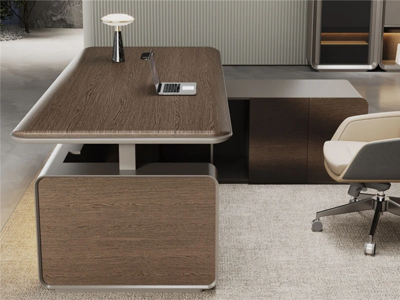 Mesas executivas em forma de L | Mesa de altura ajust&aacute;vel