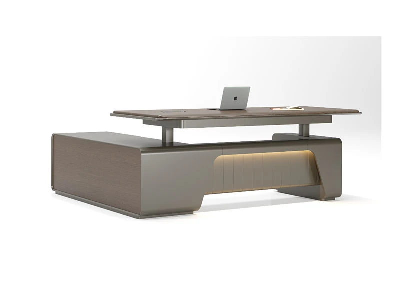 Mesas executivas em forma de L | Mesa de altura ajust&aacute;vel