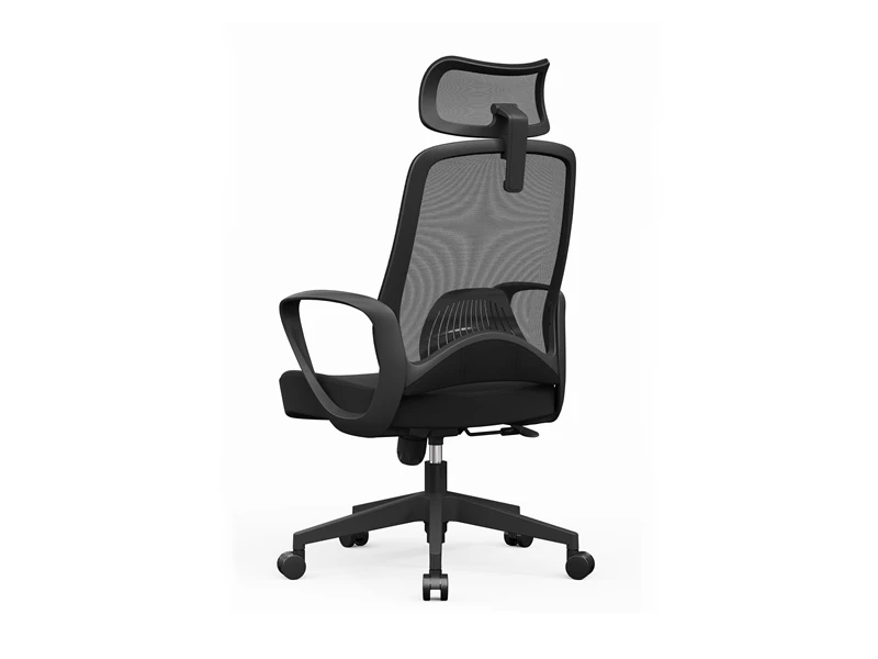 Cadeira de mesa ergon&ocirc;mica de escrit&oacute;rio com malha traseira alta e apoio lombar