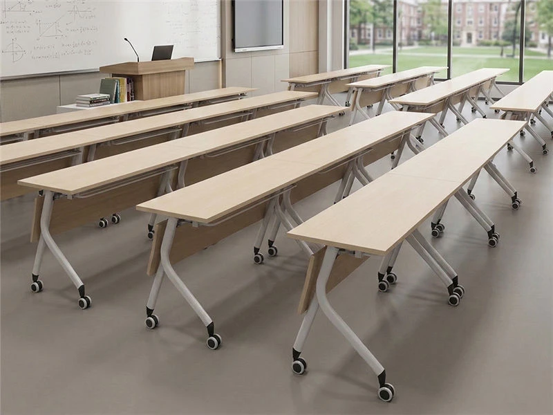 Mesa de treinamento flip-top para escrit&oacute;rio com rodas