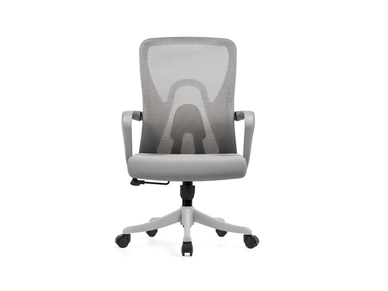 Cadeira de trabalho ergon&ocirc;mica de malha no meio das costas com moldura preta