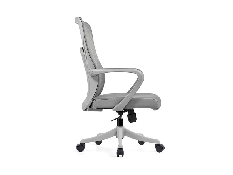 Cadeira de trabalho ergon&ocirc;mica de malha no meio das costas com moldura preta