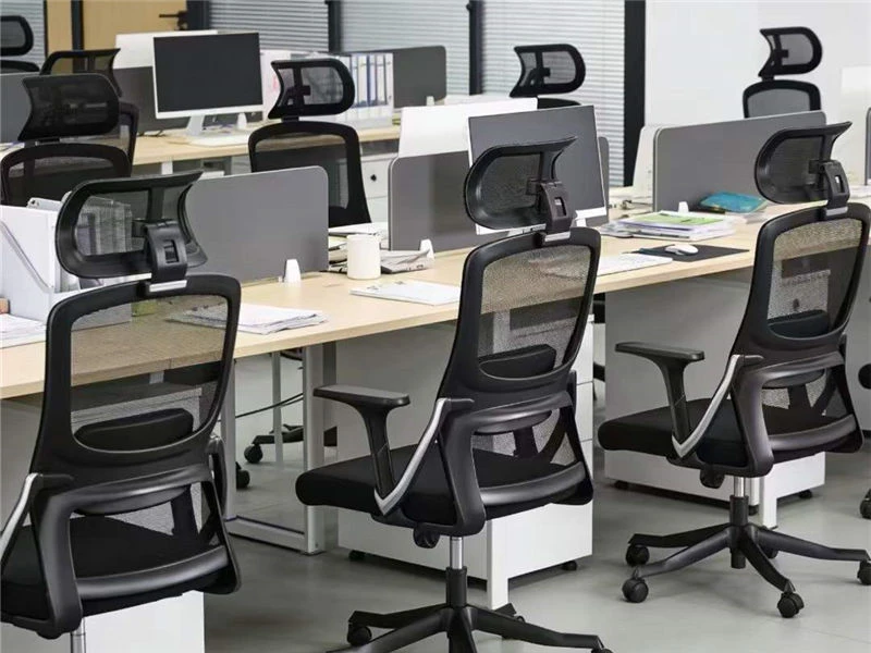 Cadeira Operativa com Apoio de Cabe&ccedil;a 2D | Cadeira de escrit&oacute;rio de mesa em p&eacute;