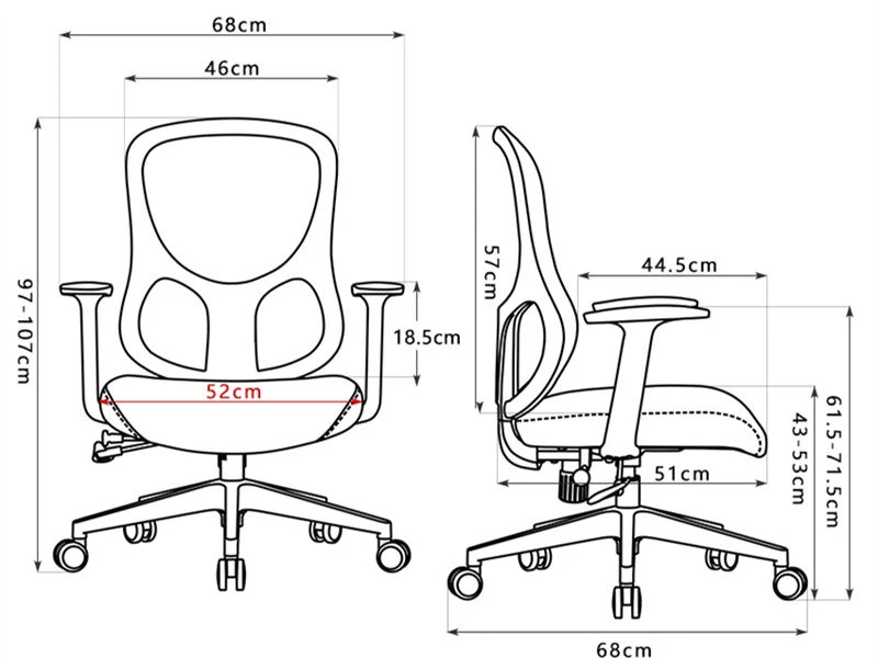 Cadeira ergon&ocirc;mica para tarefas de escrit&oacute;rio | Cadeira de mesa comercial