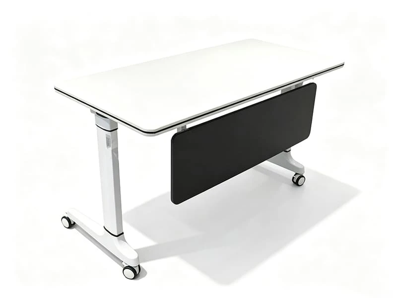 Mesa de treinamento flip-top moderna com rodas para salas de reuni&otilde;es