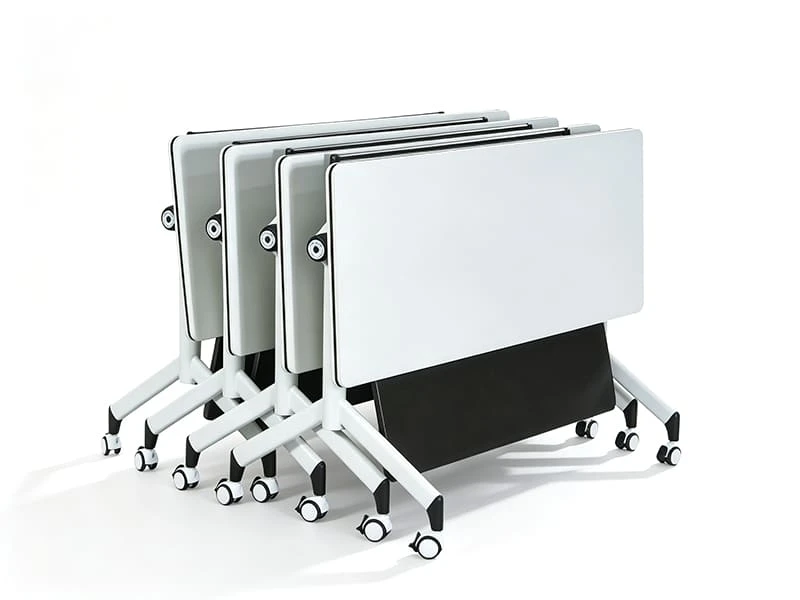 Mesa de treinamento flip-top com rodas para salas de reuni&otilde;es
