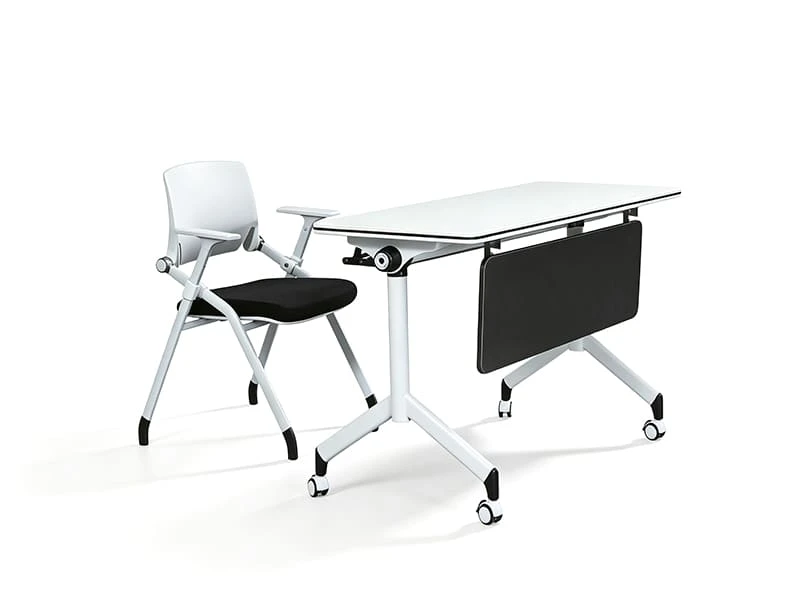Mesa de treinamento flip-top com rodas para salas de reuni&otilde;es