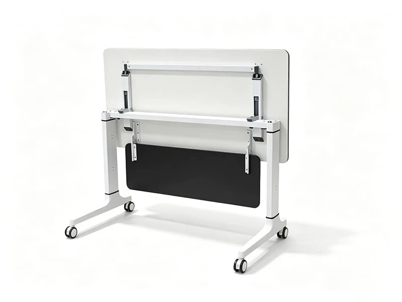 Mesa de treinamento flip-top moderna com rodas para salas de reuni&otilde;es