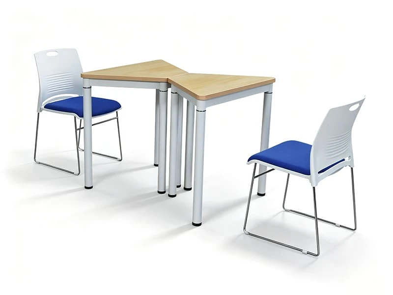 Mesa de treinamento Triangle Office para aprendizagem colaborativa