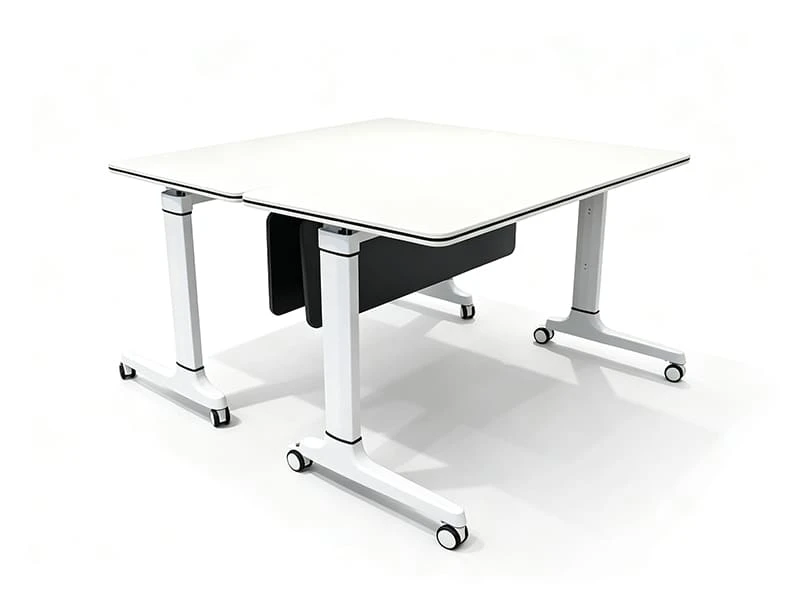Mesa de treinamento flip-top moderna com rodas para salas de reuni&otilde;es