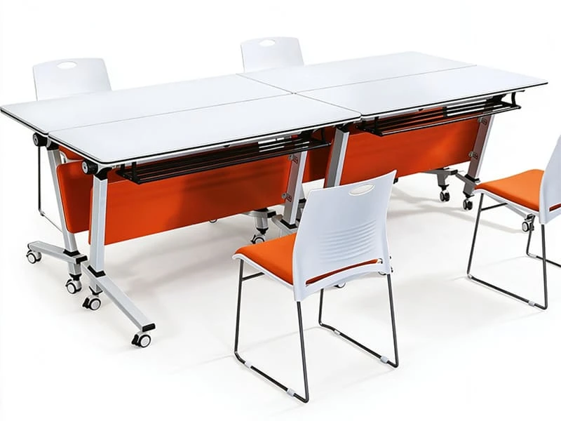 Mesa de treinamento flip-top com rodas para espa&ccedil;os flex&iacute;veis