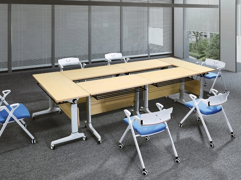 Mesa de treinamento m&oacute;vel flip-top comercial com design dobr&aacute;vel