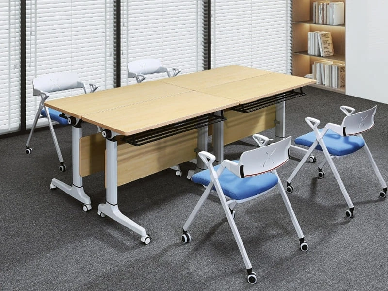 Mesa de treinamento m&oacute;vel flip-top comercial com design dobr&aacute;vel