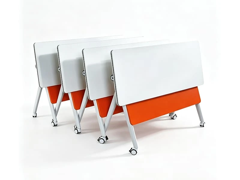 Mesa de treinamento m&oacute;vel flip-top com rodas de travamento