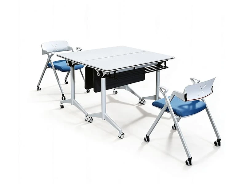 Mesa de treinamento flip-top resistente com rodas para reuni&otilde;es