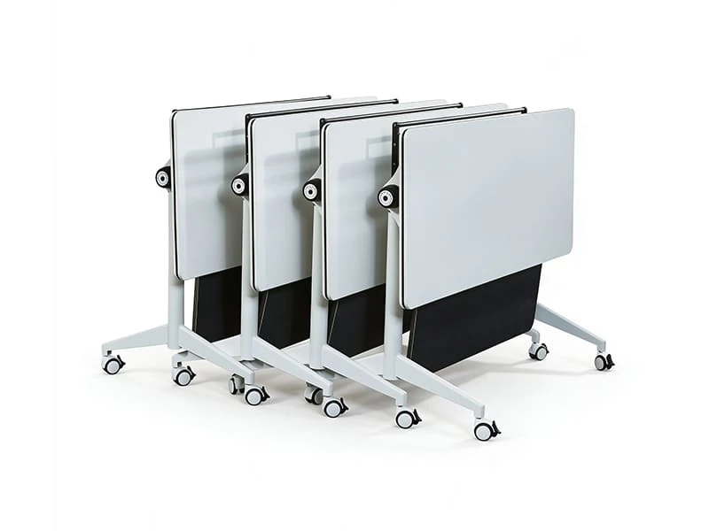 Mesa de treinamento flip-top resistente com rodas para reuni&otilde;es