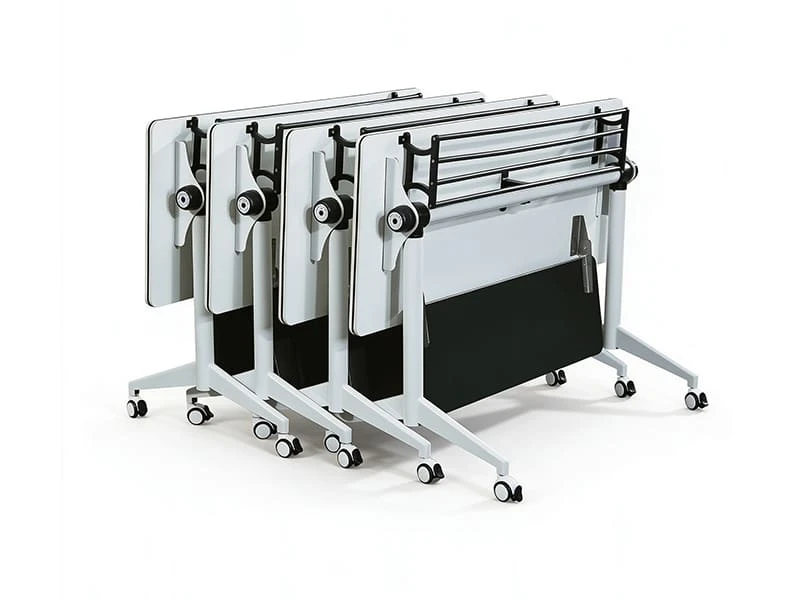 Mesa de treinamento flip-top resistente com rodas para reuni&otilde;es