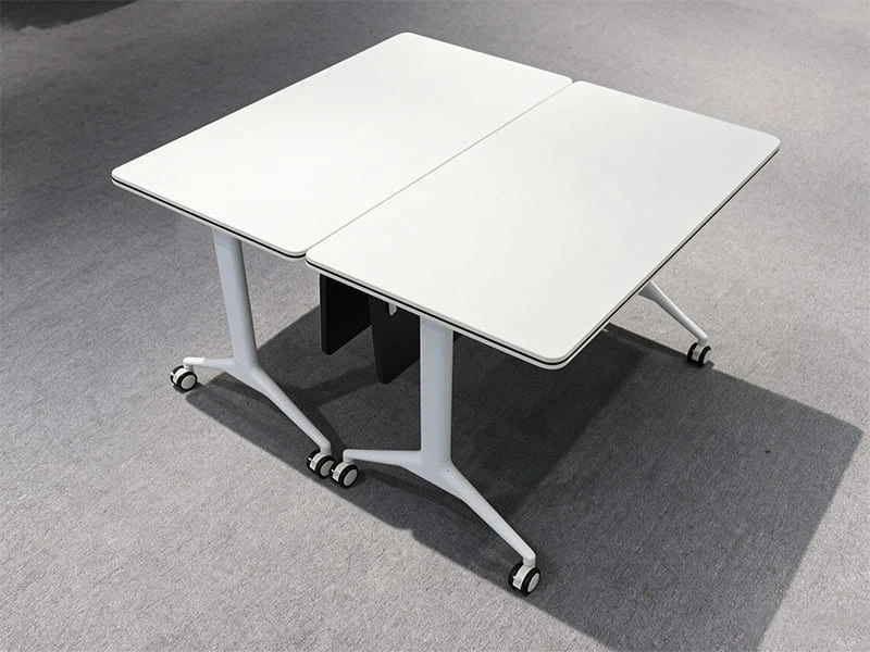 Mesa de treinamento flip-top moderna com rodas para escrit&oacute;rios