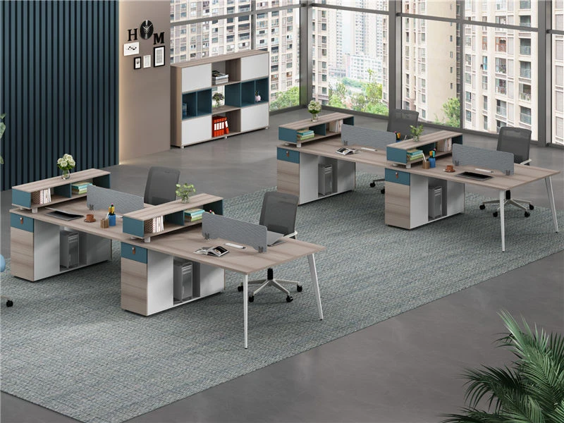 Esta&ccedil;&atilde;o de trabalho de mesa de escrit&oacute;rio com armazenamento e amp; Estante