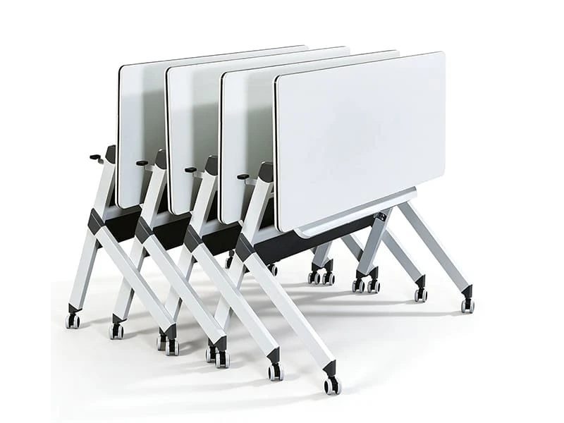 Mesa de treinamento dobr&aacute;vel Mesa de confer&ecirc;ncia flip top com rodas para escrit&oacute;rio