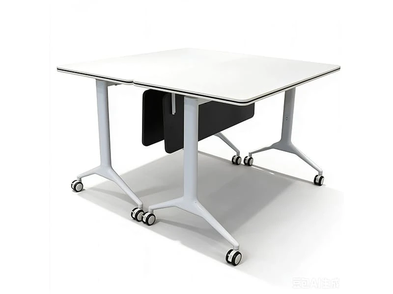 Mesa de treinamento flip-top moderna com rodas para escrit&oacute;rios