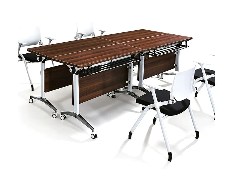 Mesa de treinamento modular flip-top com rodas para escrit&oacute;rio