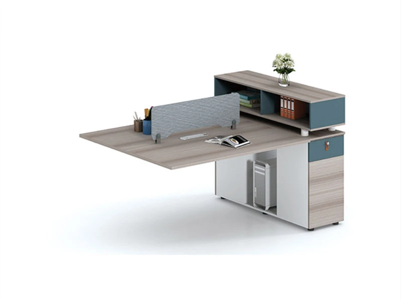Esta&ccedil;&atilde;o de trabalho de mesa de escrit&oacute;rio com armazenamento e amp; Estante