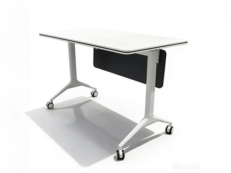 Mesa de treinamento flip-top moderna com rodas para escrit&oacute;rios