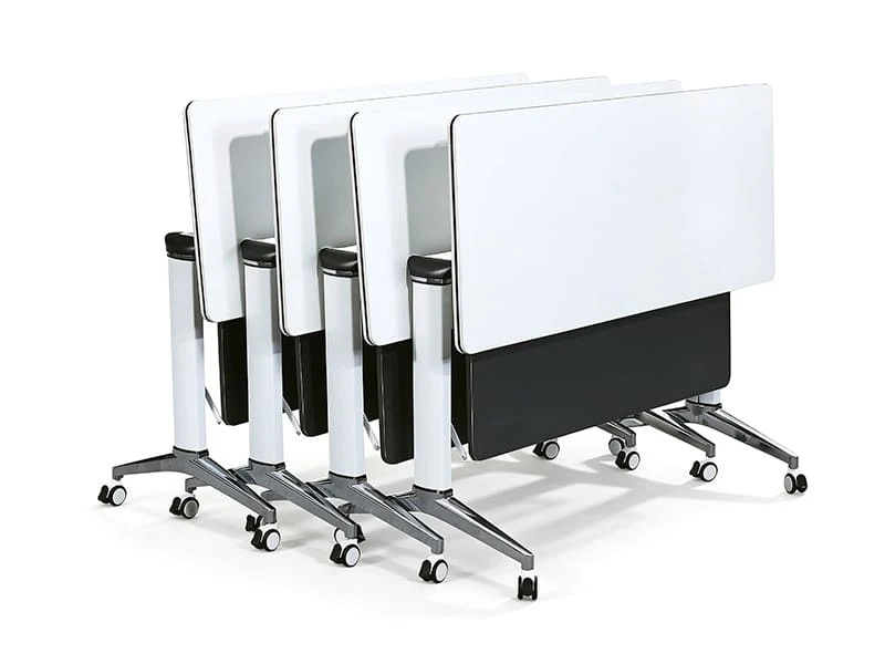 Mesa de treinamento modular flip-top premium com gerenciamento de cabos