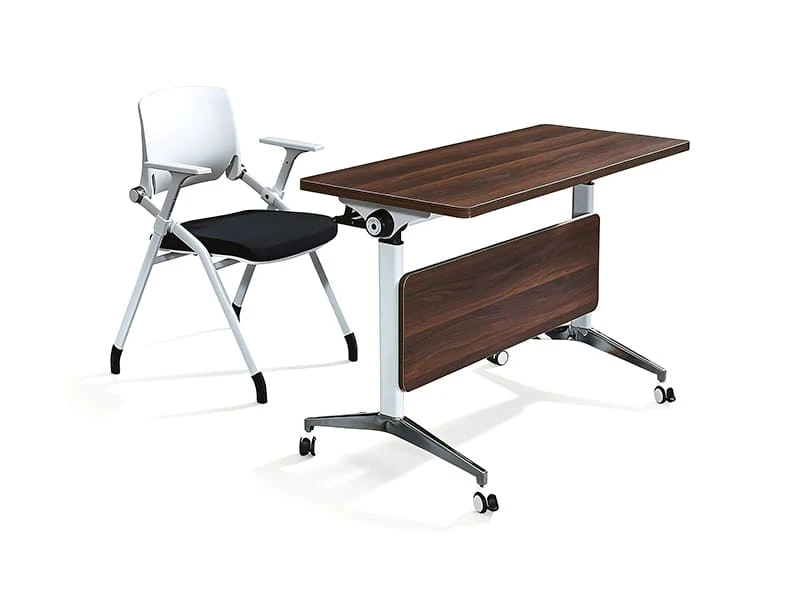 Mesa de treinamento modular flip-top com rodas para escrit&oacute;rio