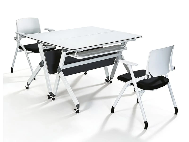 Mesa de treinamento dobr&aacute;vel Mesa de confer&ecirc;ncia flip top com rodas para escrit&oacute;rio