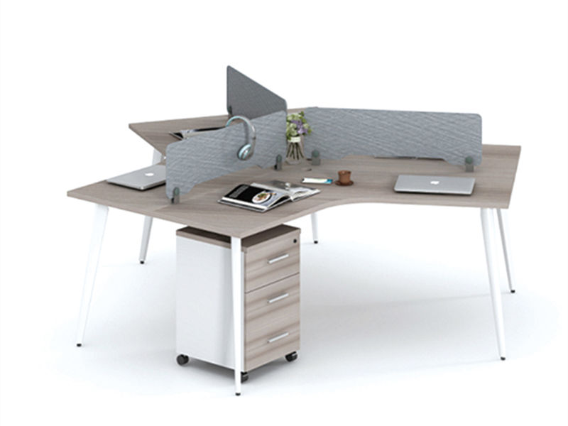 Esta&ccedil;&atilde;o de trabalho de mesa de escrit&oacute;rio de 120&deg; com gaveta m&oacute;vel