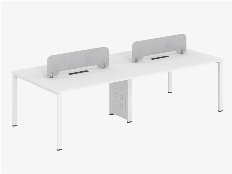 Esta&ccedil;&otilde;es de trabalho de bancada branca com pedestal m&oacute;vel