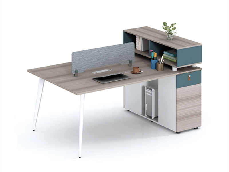Esta&ccedil;&atilde;o de trabalho de mesa de escrit&oacute;rio com armazenamento e amp; Estante