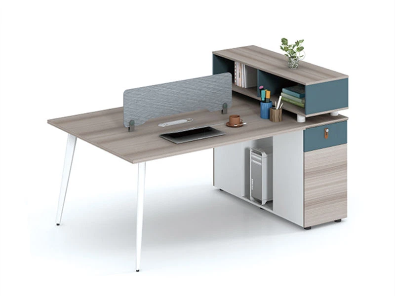 Esta&ccedil;&atilde;o de trabalho de mesa de escrit&oacute;rio com armazenamento e amp; Estante