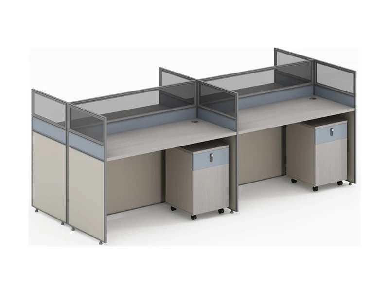 Mesa moderna para cub&iacute;culo de escrit&oacute;rio | Esta&ccedil;&atilde;o de trabalho modular para v&aacute;rias pessoas