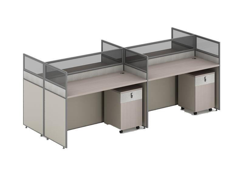 Mesa moderna para cub&iacute;culo de escrit&oacute;rio | Esta&ccedil;&atilde;o de trabalho modular para v&aacute;rias pessoas