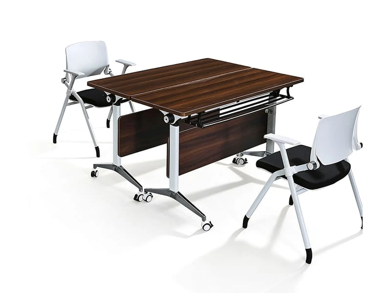 Mesa de treinamento modular flip-top com rodas para escrit&oacute;rio