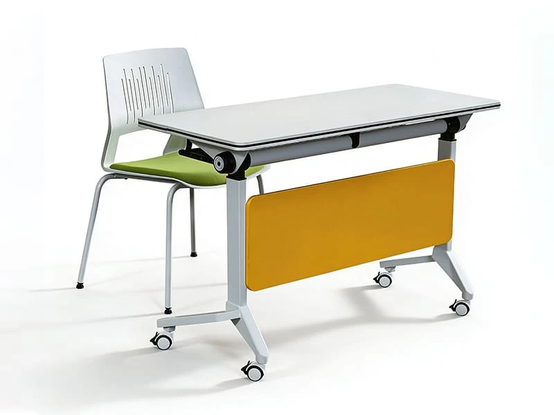 Mesa de treinamento moderna Mesa de escrit&oacute;rio dobr&aacute;vel com rod&iacute;zios com trava